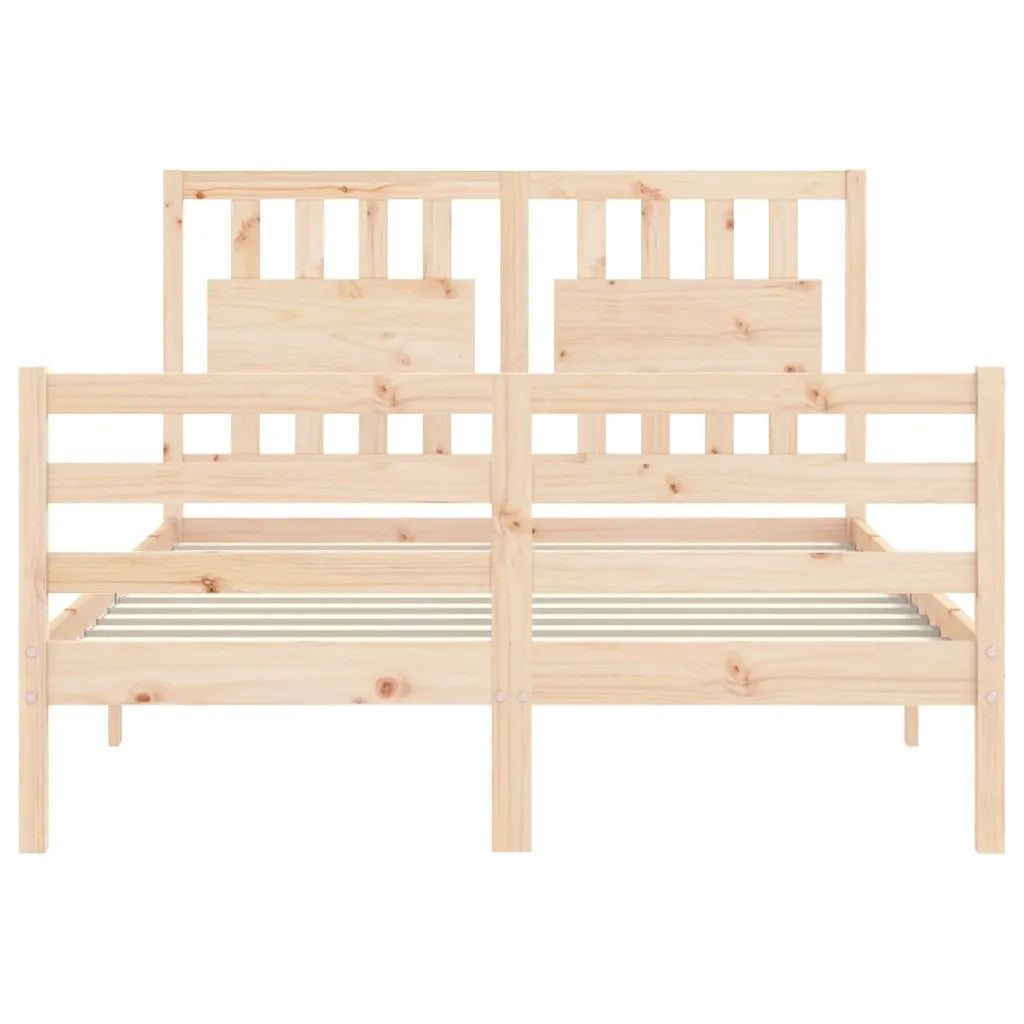 Giroletto con Testiera-Struttura Letto con testiera 120x200 cm in Legno Massello 498161