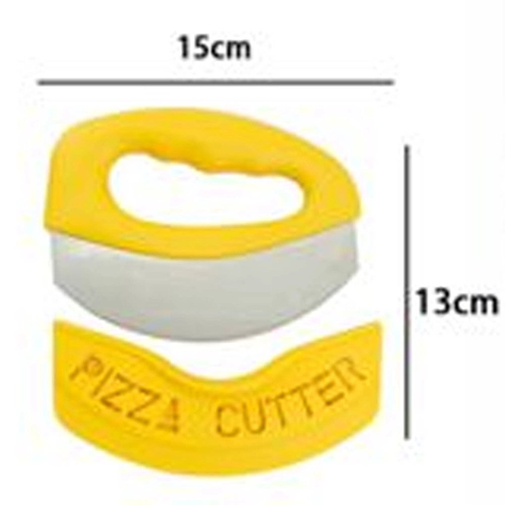 Trade Shop - Coltello Con Manico Tagliapizza Lama In Acciaio Mezza Luna Taglia Pizza 13cm -