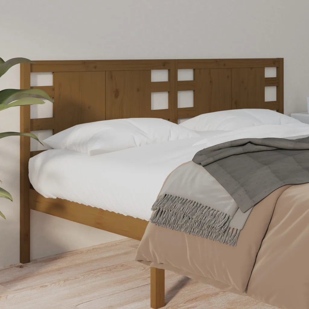 Testiera per Letto Marrone ambra 126x4x100 cm in Legno di Pino 818763