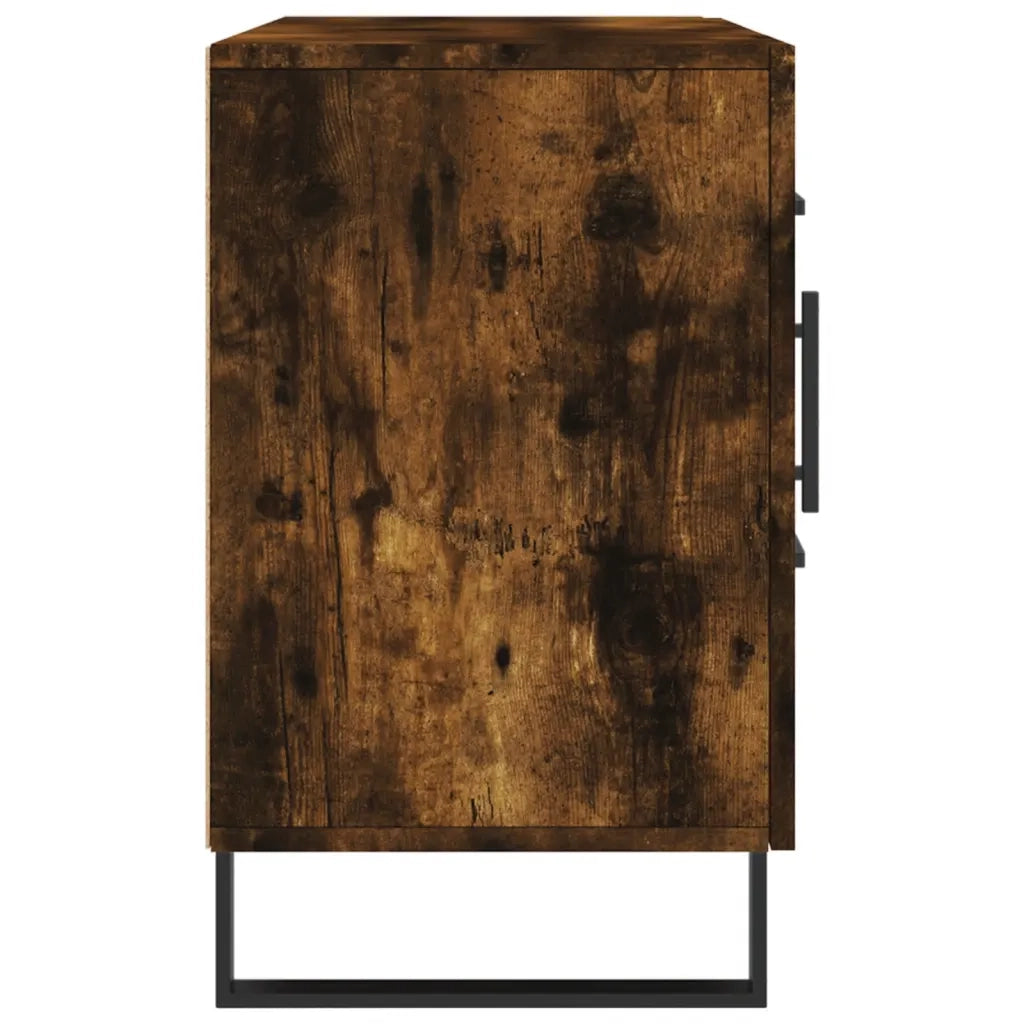 Credenza | Madia | Buffet da pranzo | Armadio da pranzo Rovere Fumo 100x36x60 cm in Legno Multistrato
