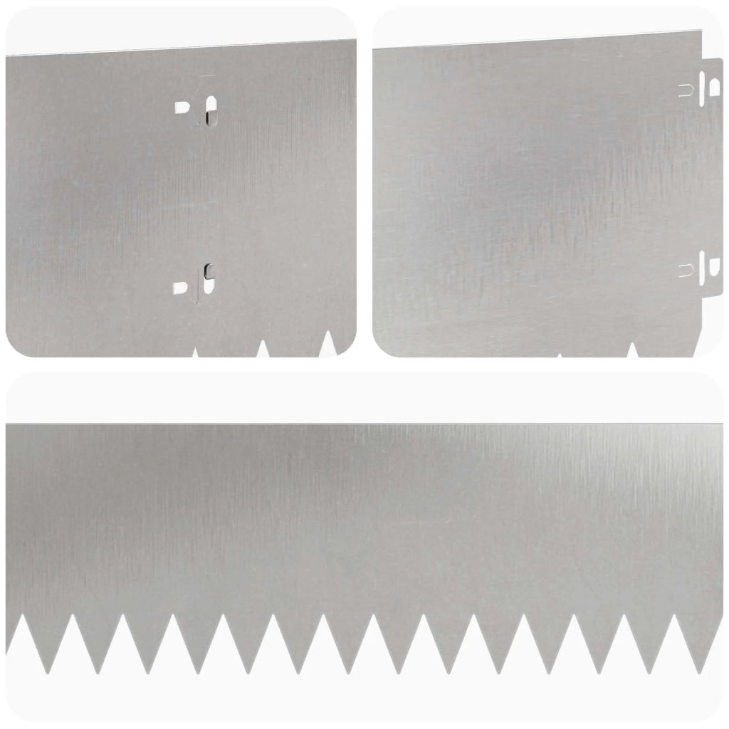 Bordura per Prato 20 pcs 103 x 20 cm Acciaio Argento 8008482
