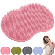 Mat riscaldante con presa antiscivolo, spazzolino per doccia in silicone, mat riscaldante con presa antiscivolo, spazzolino per doccia in silicone, tappeto per doccia per esfoliazione, tappeti per doccia (rosso)