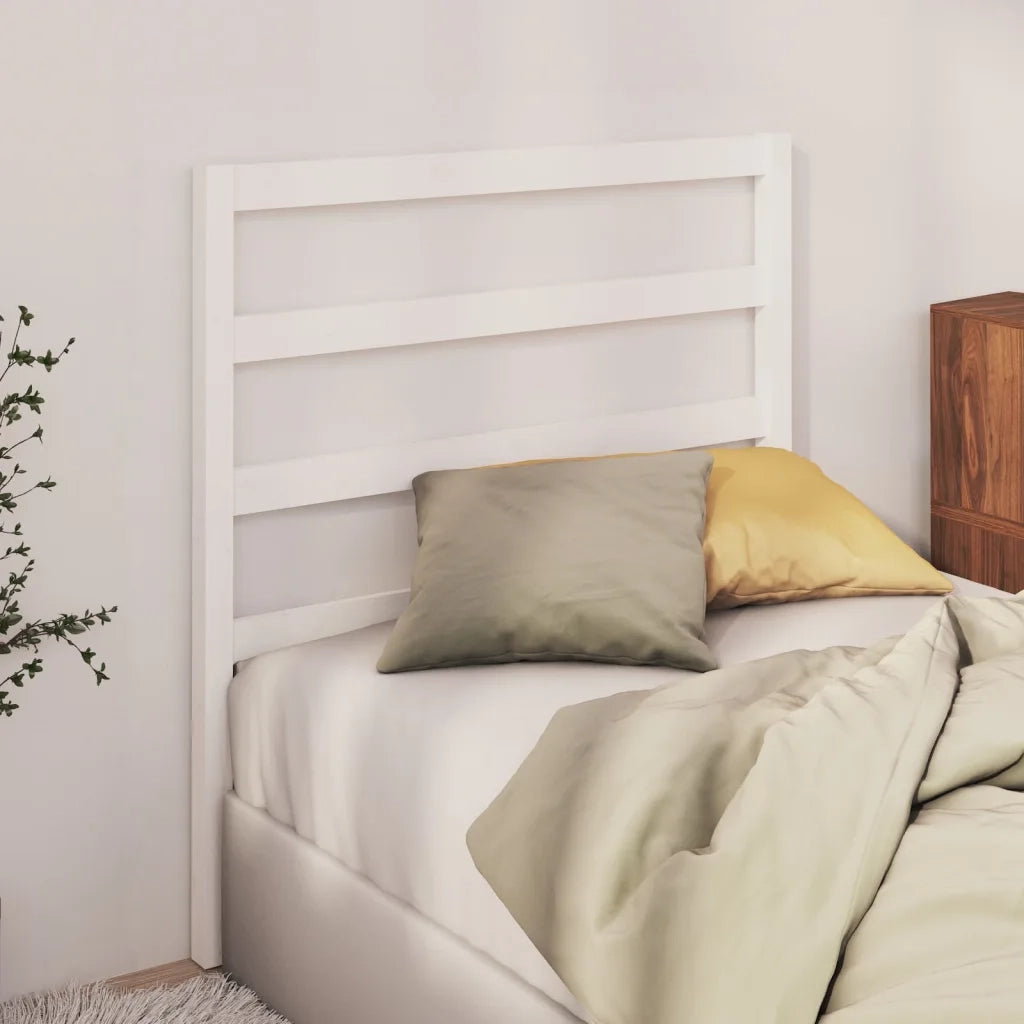 Testiera per Letto-Testata-Testiera Decorativa Bianca 95x4x100 cm in Legno Massello di Pino 758524
