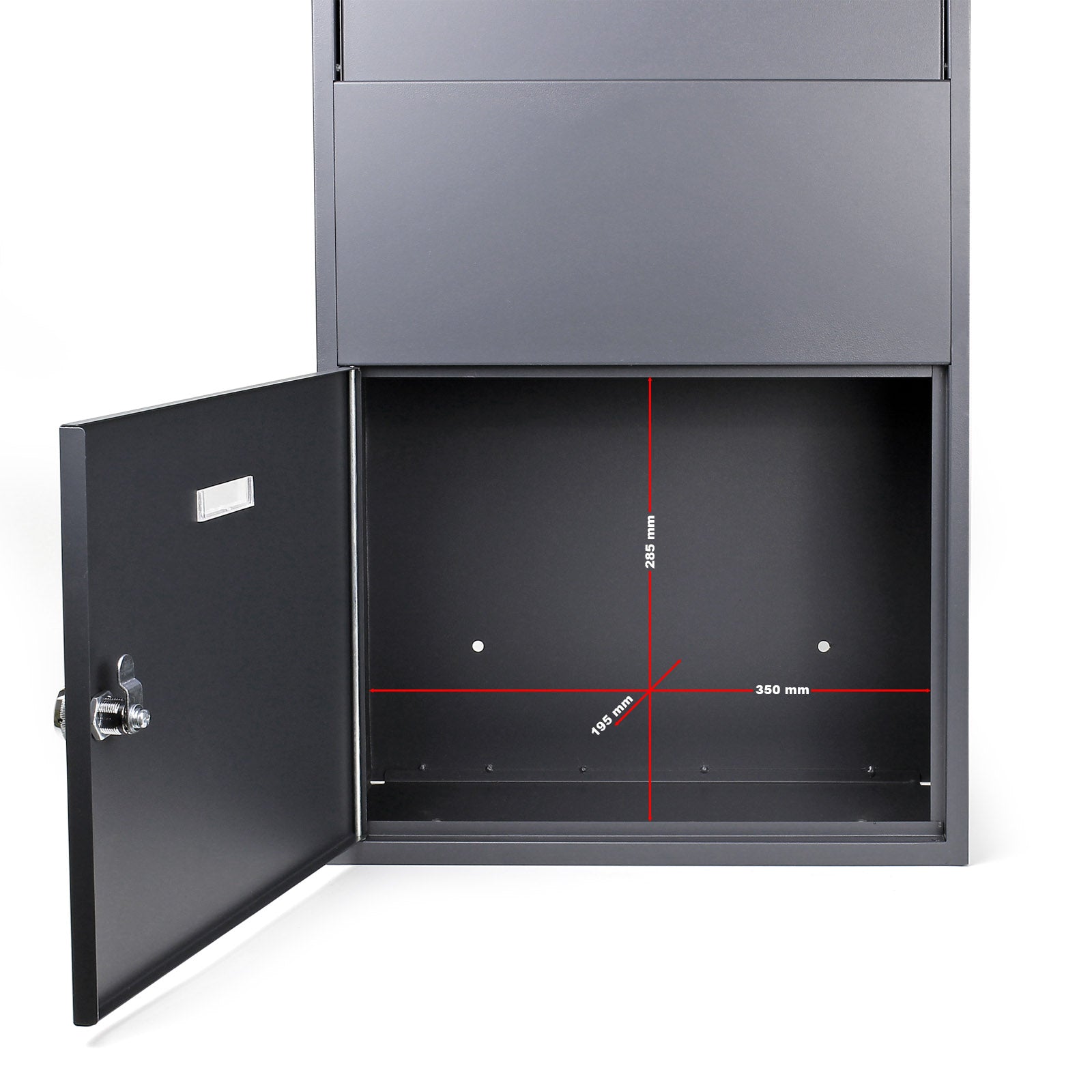 Cassetta postale per pacchi grigia 41x22x75 cm Portapacchi Cassetta della posta