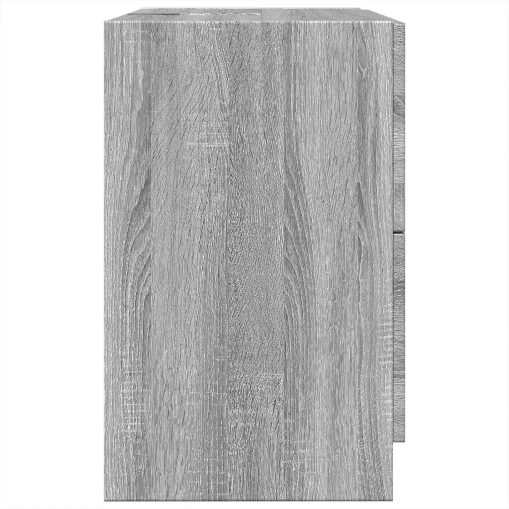 Mobile Lavabo-Armadietto da bagno Grigio Sonoma 59x37x59 cm in Truciolare