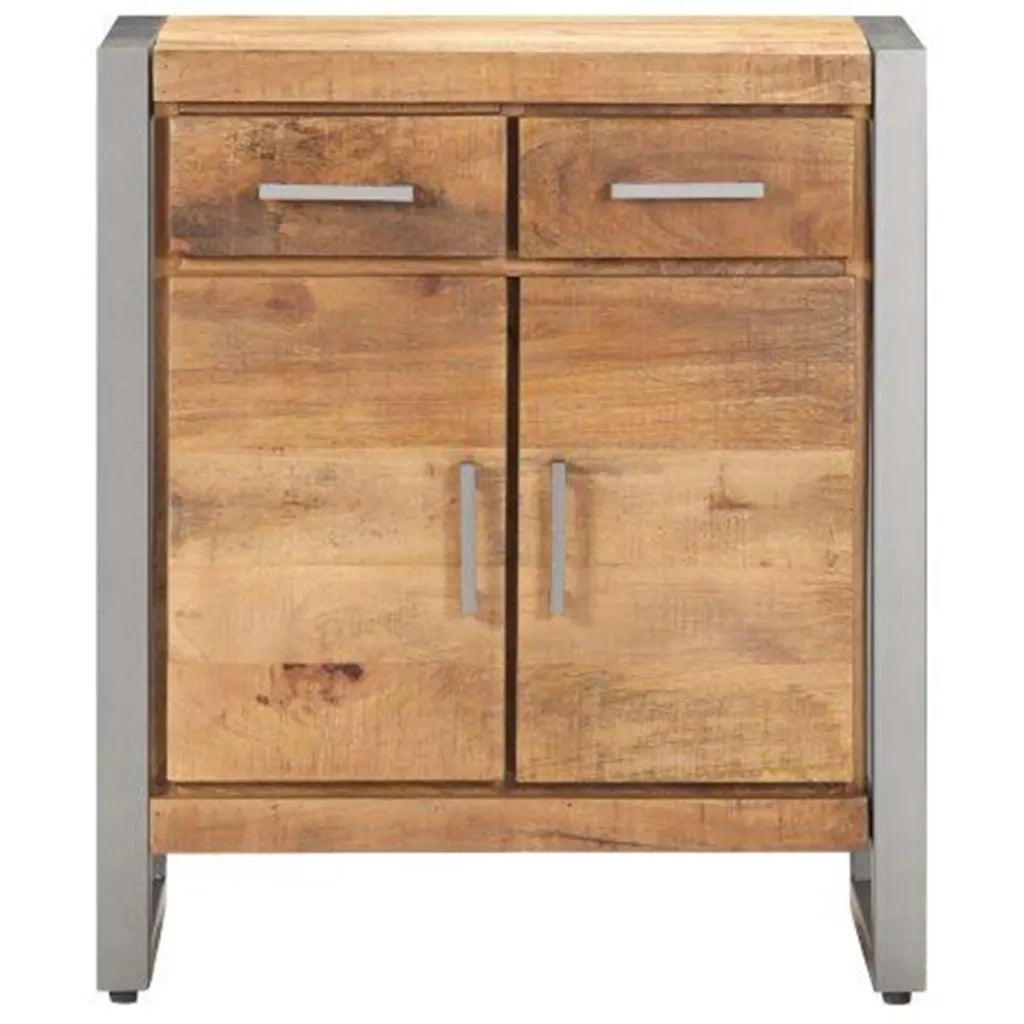 Credenza | Madia | Buffet da pranzo | Armadio da pranzo 60x35x72 cm in Legno di Mango Grezzo