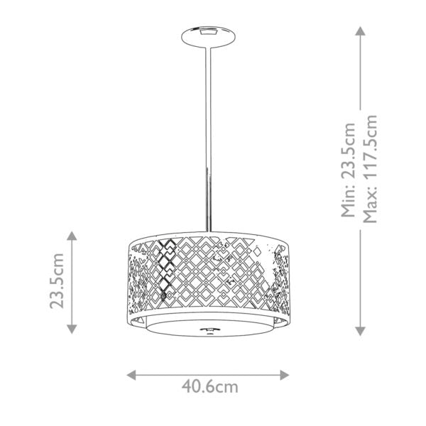 Lampada a sospensione Elstead Ziggy oro laccato 2xE27