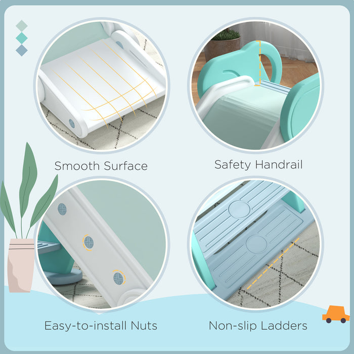 Easycomfort Scivolo per Bambini Pieghevole in Plastica Età 18 Mesi-3 Anni, 102x53x53cm, Verde