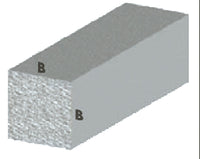 profilo argento h.100 cm quadro pieno 10x10 mm cod:ferx.33101