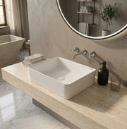 Lavabo appoggio 61x35 cm LA51 Bianco