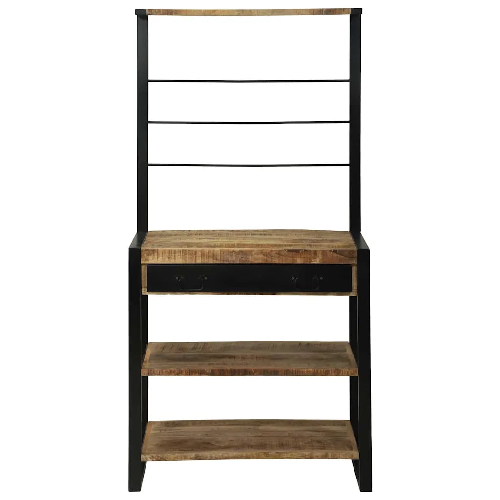 Scaffale da cucina Marrone e Nero 80 x 40 x 160 cm CFW2511019