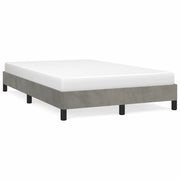 Letto matrimoniale | Letto per adulti | Giroletto senza Materasso Grigio Chiaro 120x190 cm Velluto