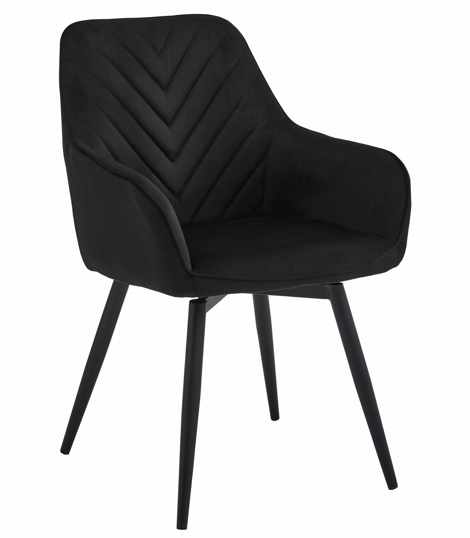 Sedia girevole in velluto VALORA NANA360 - Nero x 1