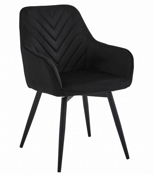 Sedia girevole in velluto VALORA NANA360 - Nero x 1