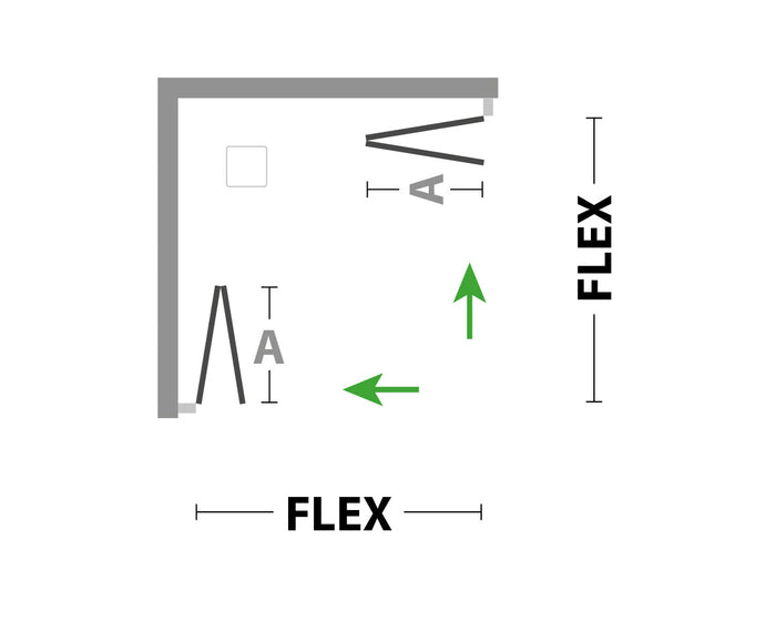 Cabina Doccia ad Angolo con Doppia Apertura Soffietto Interna Acrilico 2.2mm Telaio PVC Bianco - Misura: 70 x 70 x h185
