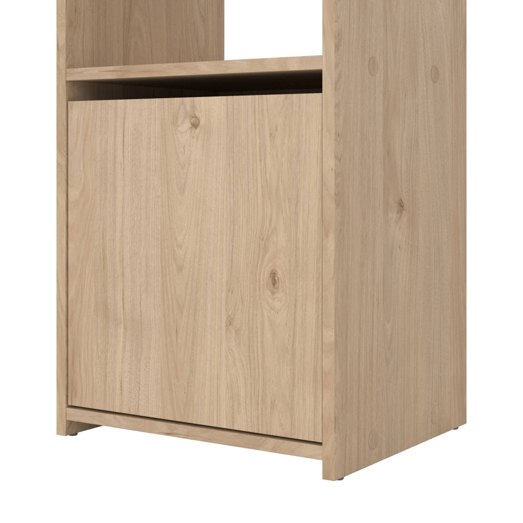 Libreria Julien, Scaffale da ufficio, Mobile portalibri, Biblioteca, 40x34 h155 cm, Rovere