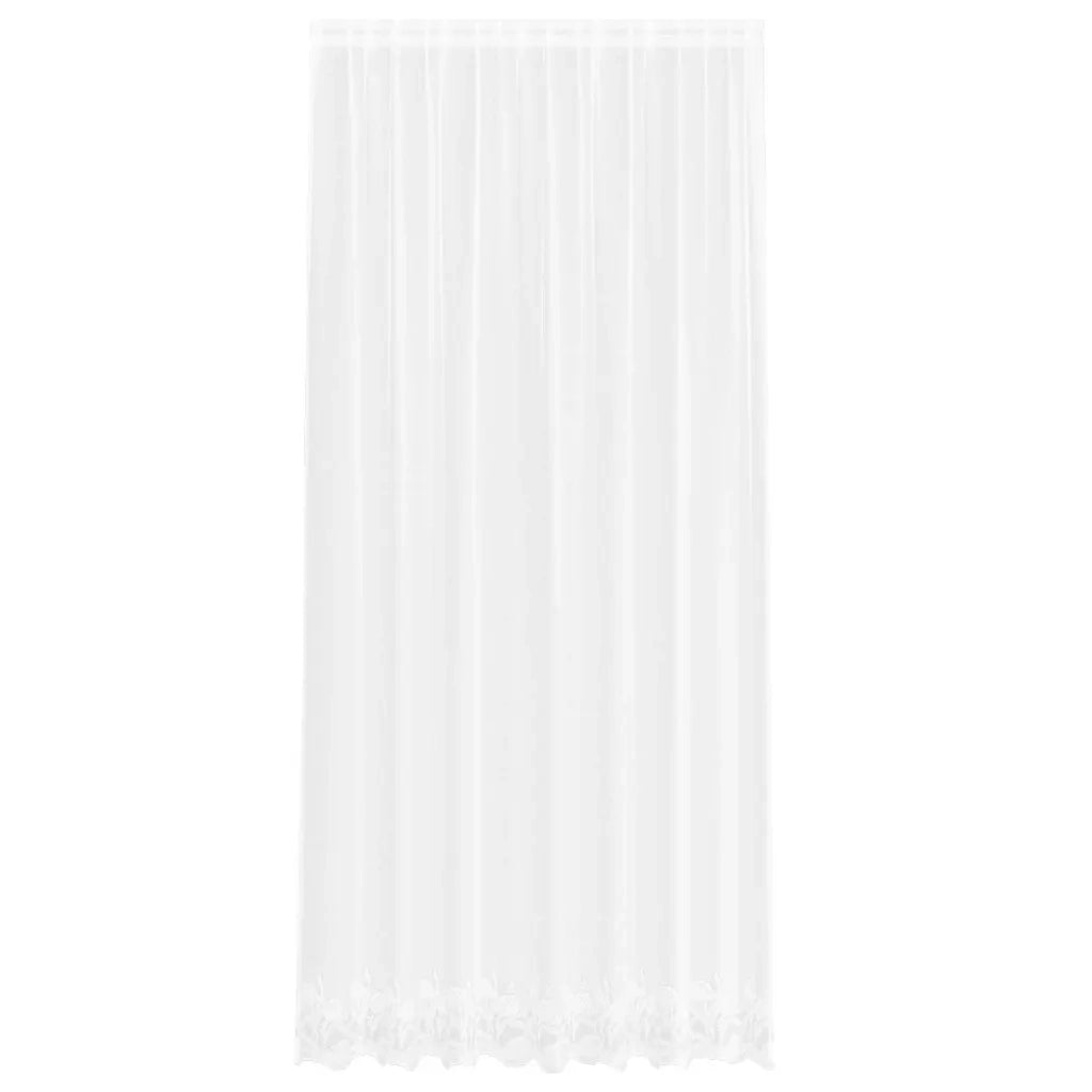 vidaXL Tende con tende Floreale Bianco 200 x 280 cm Poliestere