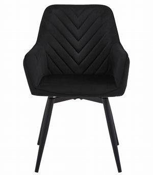 Sedia girevole in velluto VALORA NANA360 - Nero x 1