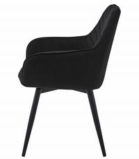 Sedia girevole in velluto VALORA NANA360 - Nero x 1