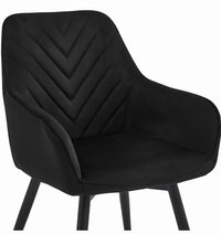 Sedia girevole in velluto VALORA NANA360 - Nero x 1