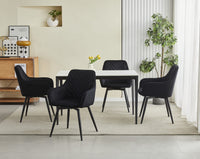 Sedia girevole in velluto VALORA NANA360 - Nero x 1