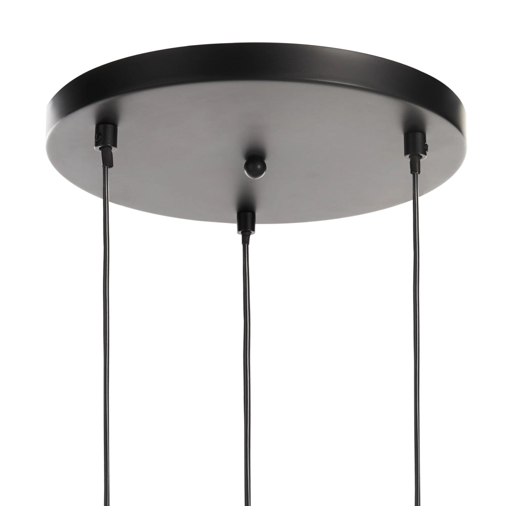 Lampadario 3 luci in tessuto di lino beige Paralume di design moderno Luce del soggiorno