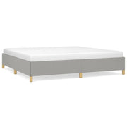 Letto matrimoniale | Letto per adulti | Giroletto senza Materasso Grigio Chiaro 200x200 cm Tessuto