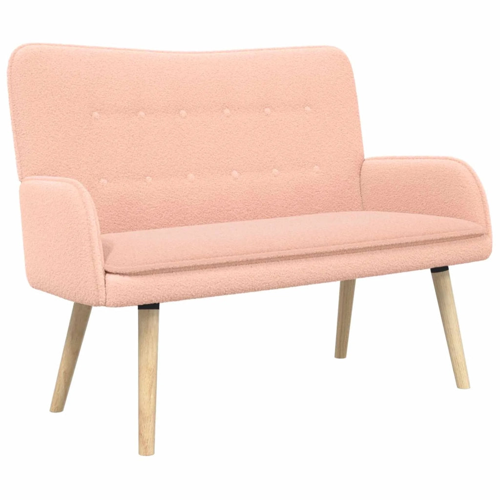 Divano a 2 Posti Rosa 115 x 61 x 87 cm Bouclé 42028925
