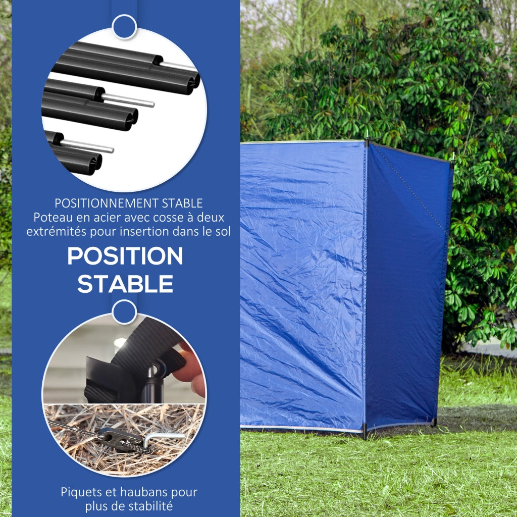Paravento da giardino e spiaggia con custodia ¨C zephmum ¨C blu 450x150 cm