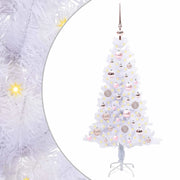 Albero di Natale | Decorazioni natalizie artificiale Bianco 120 cm PVC e Acciaio