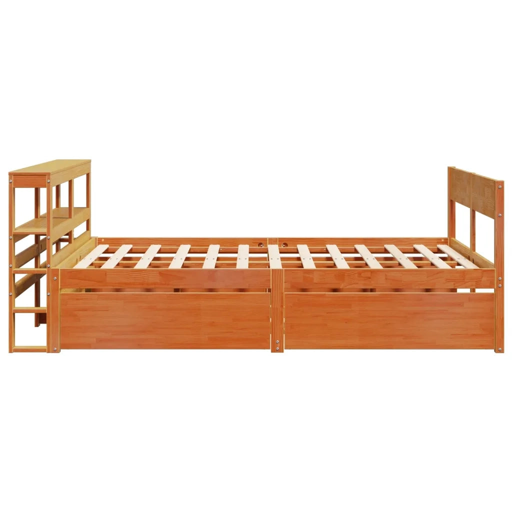 vidaXL Letto senza Materasso Marrone Cera 160x200 cm in Legno di Pino