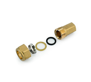 Raccordo in ottone per tubo ferro femmina