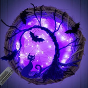 Decorazione da Porta per Halloween con Luci LED in Forma di Pipistrello