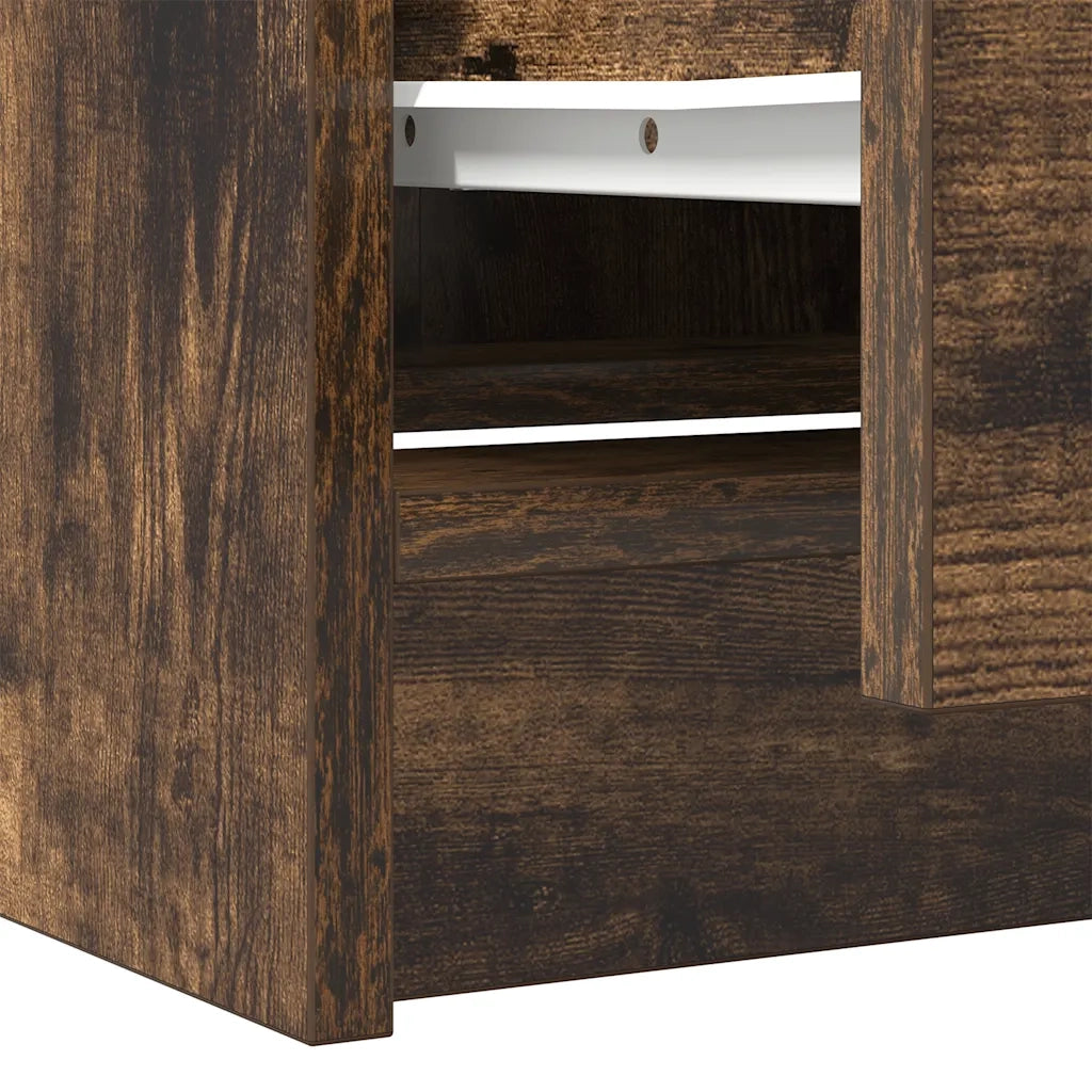 Mobile TV Rovere Fumo 40x35x54 cm in Legno Multistrato 861773