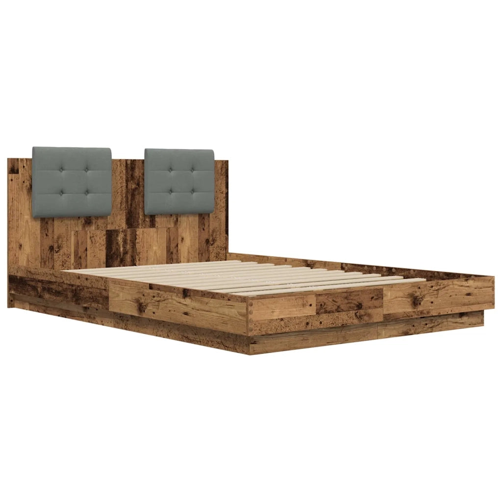 Struttura letto con testata Legno vecchio 140 x 200 cm 3416343