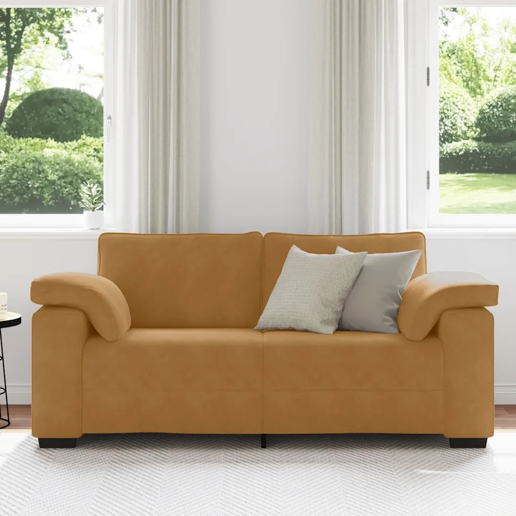 Divano Divanetto Marrone 180x77x82 cm in Velluto 4105274