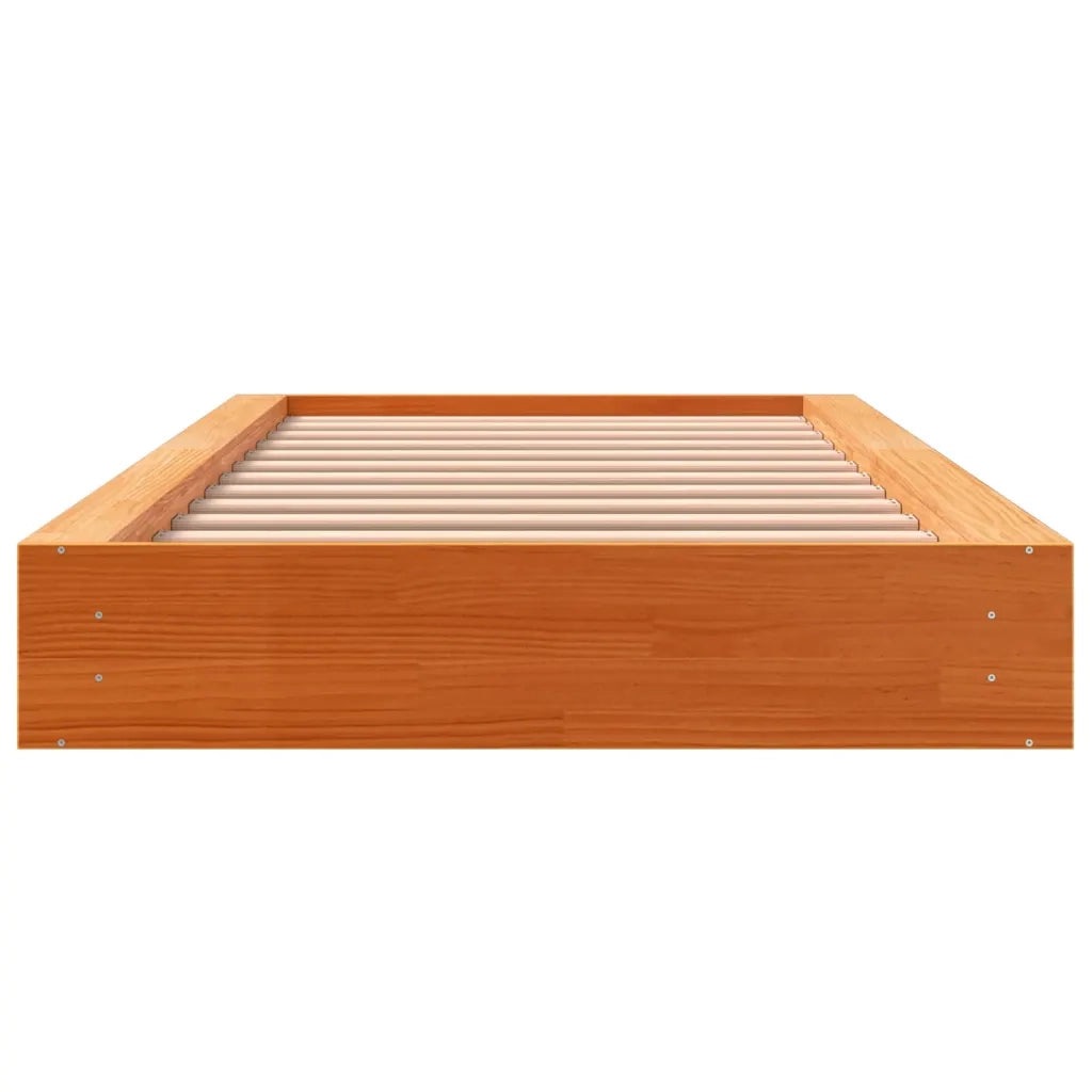 Letto senza Materasso Marrone Cera 100x200 cm in Legno di Pino 844430
