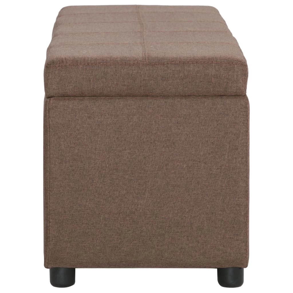 Panca con vano contenitore 116 cm poliestere marrone 02_0010893