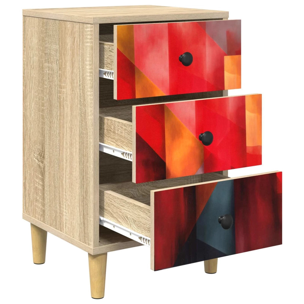 Armadio da Notte HEESCH 2 pz Rovere Sonoma 36 x 33 x 60 cm 8007288