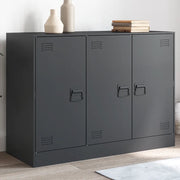 Credenza-Buffet-Armadio da cucina Antracite 99x39x73 cm in Acciaio 550949