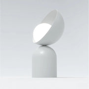 Lampada da tavolo Boto in acciaio grigio e vetro