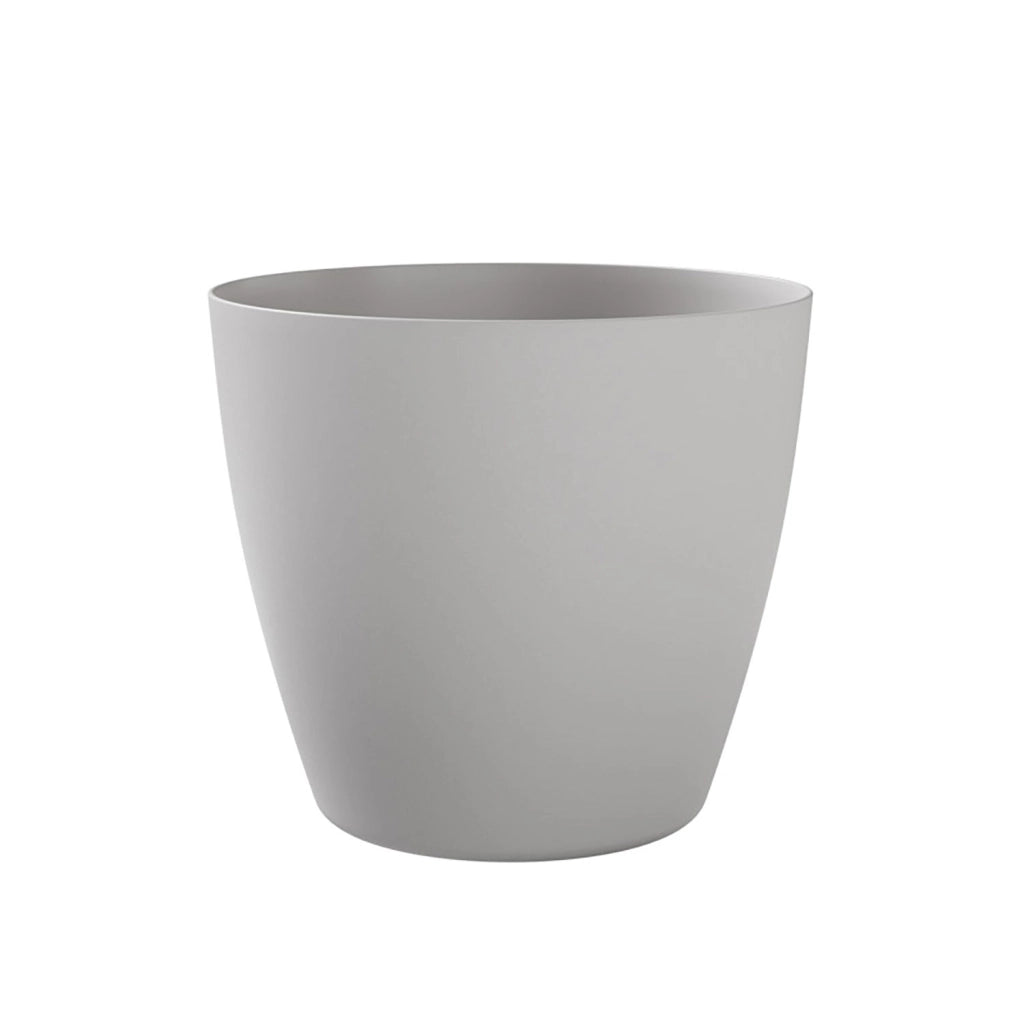 Vaso Rotondo Indoor e Outdoor Tera Bayon Kit Cloud Ø50 cm in Plastica Grigio Chiaro