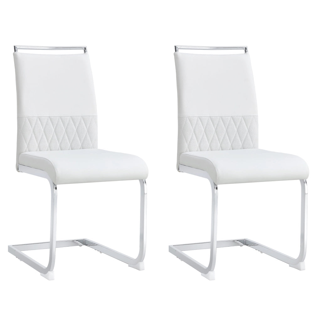 SEDIA Set da 2 pezzi con schienale ergonomico, metallo, bianco