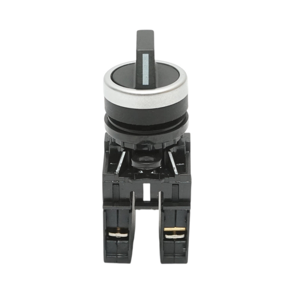 Selettore nero a 2 posizioni 1NO+1NC, 10A/600V AC, 1A/250V DC LA42 Breckner Germany