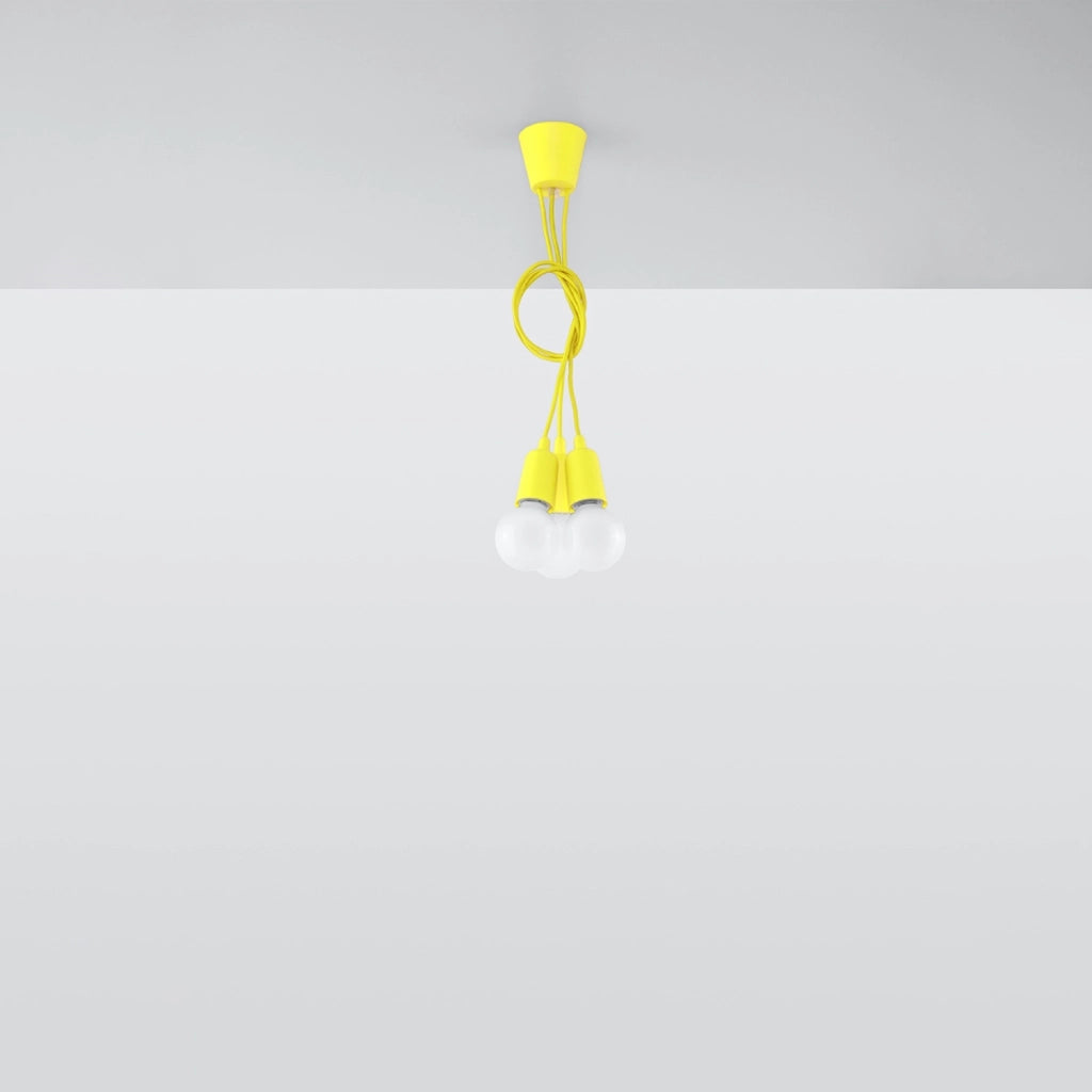 Lampadario Matero 3 luci giallo E27 Pure Lume PU.0579