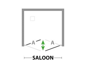 Cabina Doccia a Nicchia in Acrilico 2.2mm con Apertura Saloon Western - Misura: 90 x h185 (AdattabilitÃ  86-91cm)
