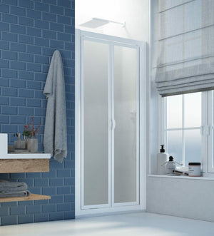 Cabina Doccia a Nicchia in Acrilico 2.2mm con Apertura Saloon Western - Misura: 90 x h185 (AdattabilitÃ  86-91cm)