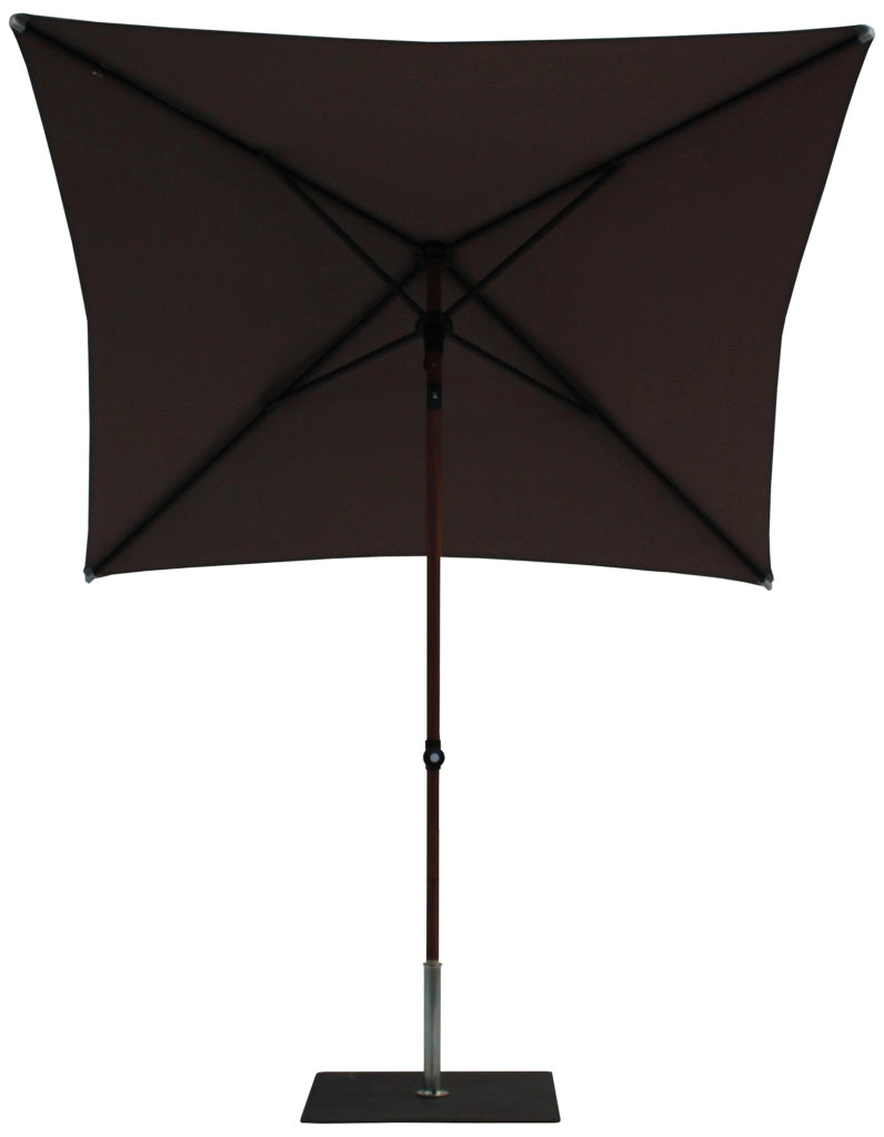 Ombrellone da Giardino 2x2 m Palo Ø38 mm in Alluminio Effetto Legno Tessuto Poliestere Trend Wood Taupe