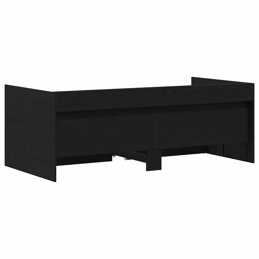 Daybed con testiera Rovere Nero 100 x 200 cm Legno multistrato 3333986