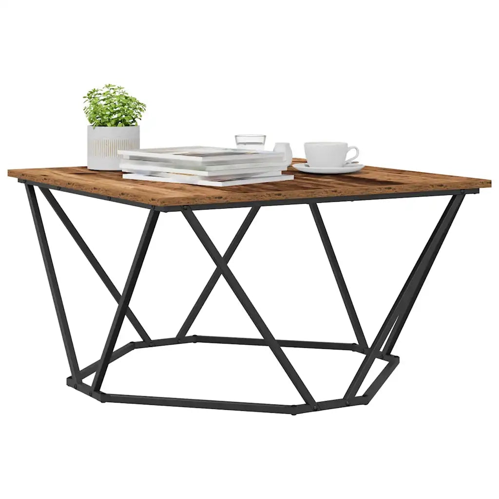 Tavolino da salotto | Tavolino da caff¨¨ | Tavolino da Soggiorno Legno vecchio 80 x 80 x 45 cm